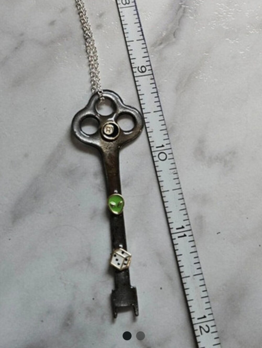 Punk Themed Skeleton Key Necklace